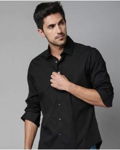 Men Black & Grey Checked Pure Cotton Casual Shirt